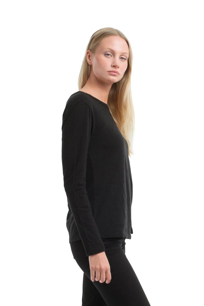 Long Sleeve Ruched Side, Alternate, color, Magenta Purple