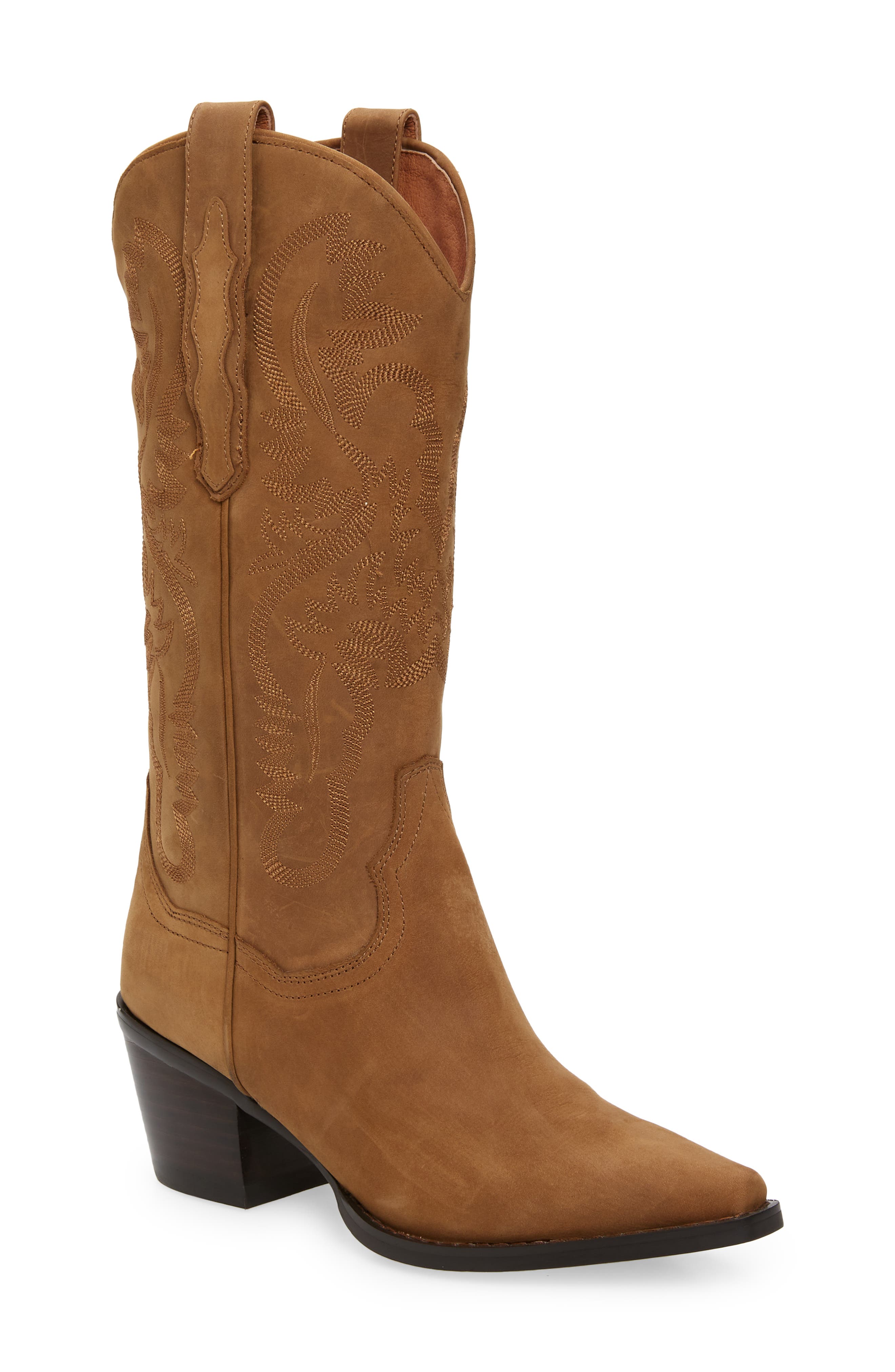 Dagget Western Boot, Main, color, BROWN WASHED LEATHER