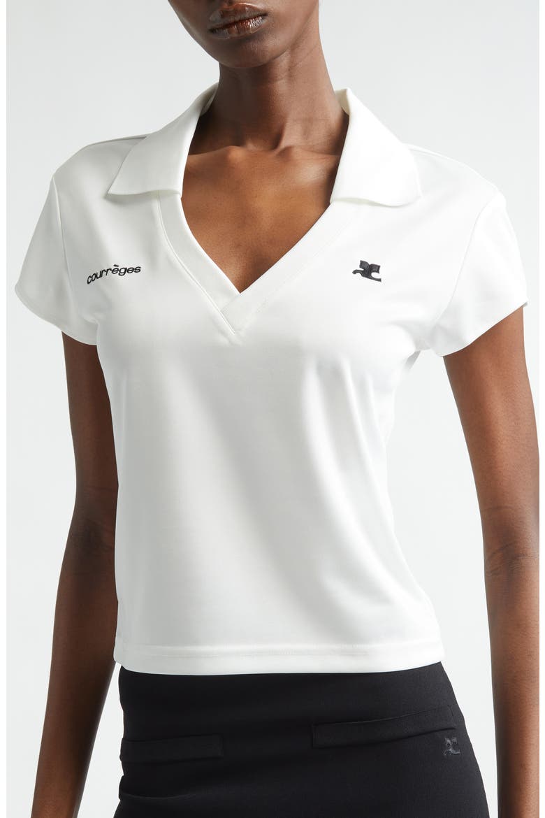Sports Crop Logo Polo, Alternate, color, HERITAGE WHITE