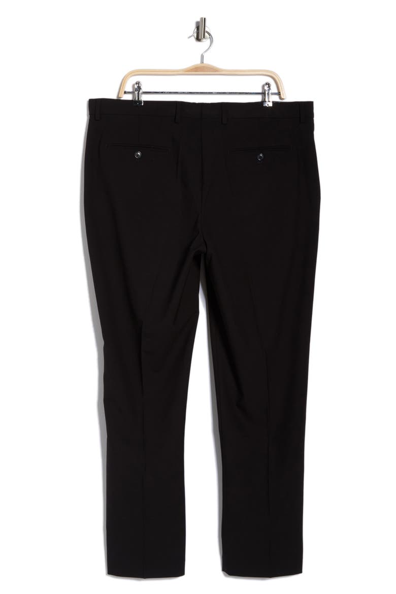 Flat Front Dress Pants, Alternate, color, BLACK
