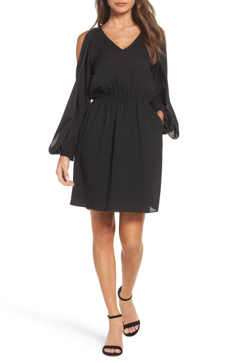 KOBI HALPERIN Cold Shoulder Dress, Main, color, 
