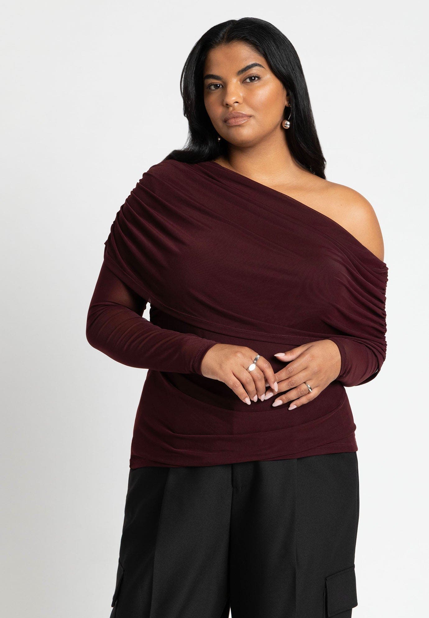 Foldover Drape Top