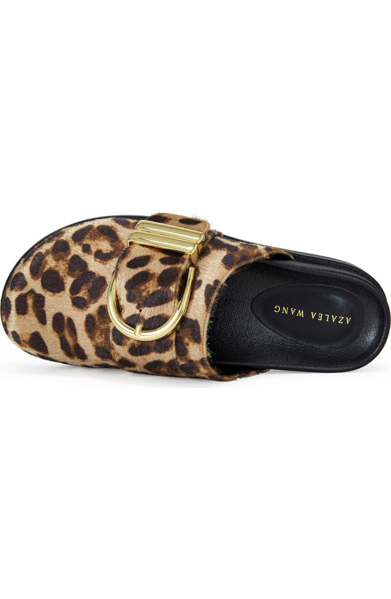 AZALEA WANG Archibald Faux Calf Hair Clog, Alternate, color, Leopard