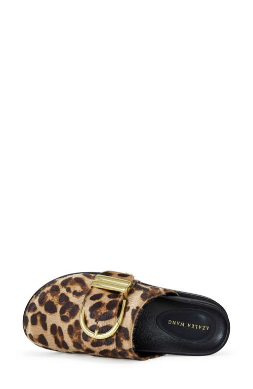Azalea Wang Archibald Faux Calf Hair Clog In Leopard
