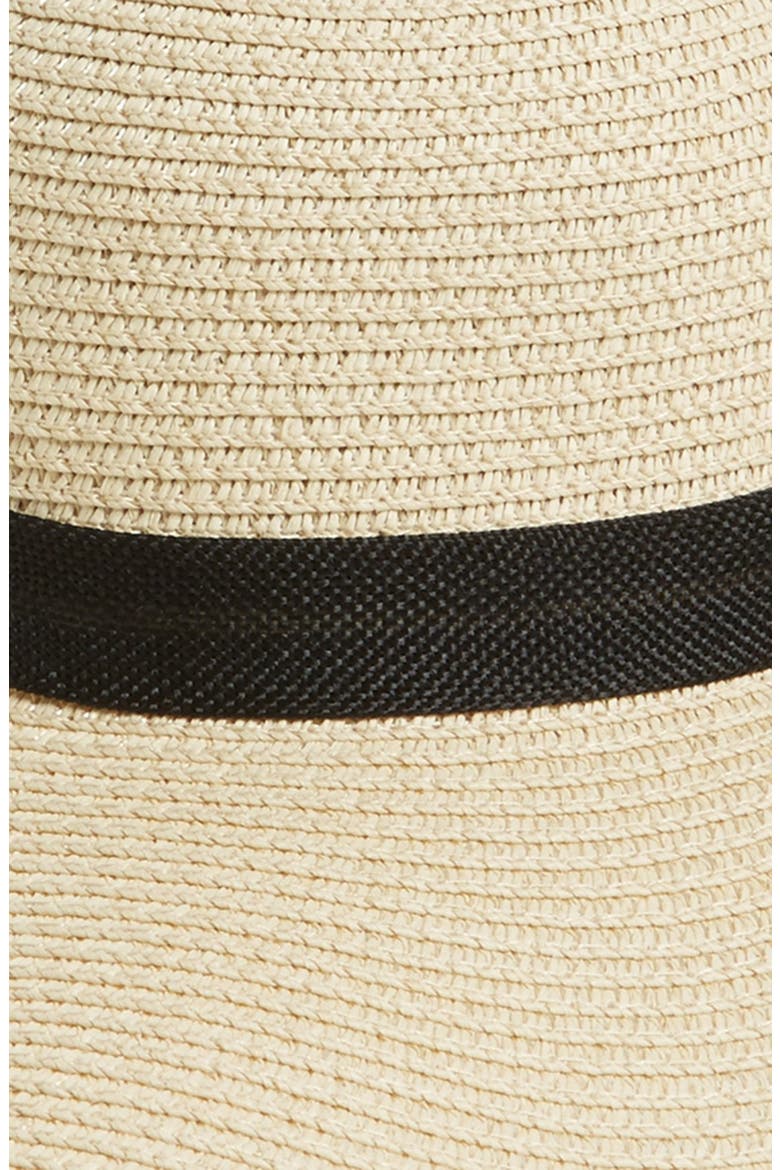 Oversize Straw Hat, Alternate, color, NATURAL/ STRIPE