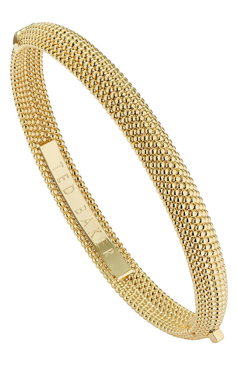 Ted Baker Dotett Bangle Bracelet, Main, color, Gold Tone