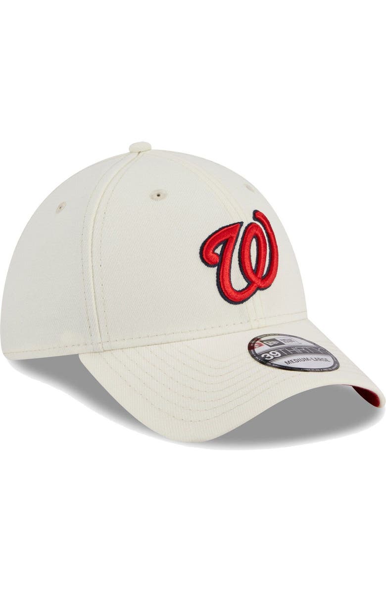 New Era Men's New Era Cream Washington Nationals Chrome Team Classic 39THIRTY Flex Hat, Alternate, color,
