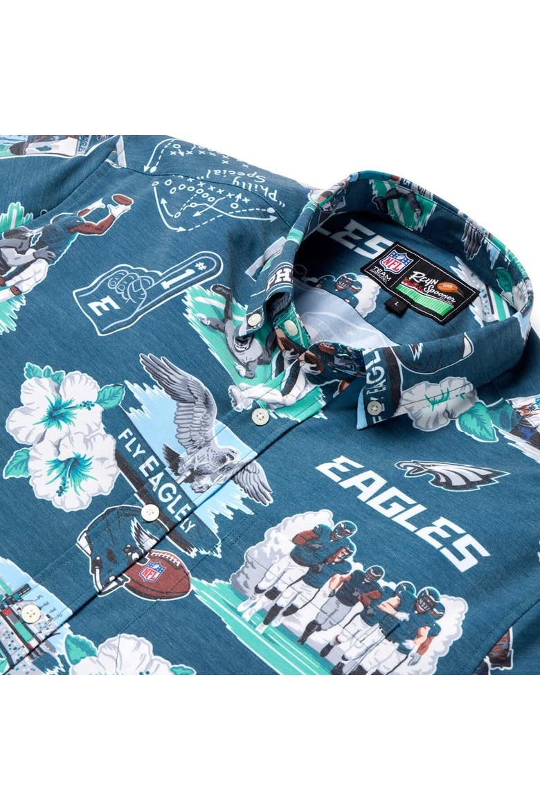 Men's Reyn Spooner Kelly Green Philadelphia Eagles Scenic Button-Down Shirt, Alternate, color, Kelly Green