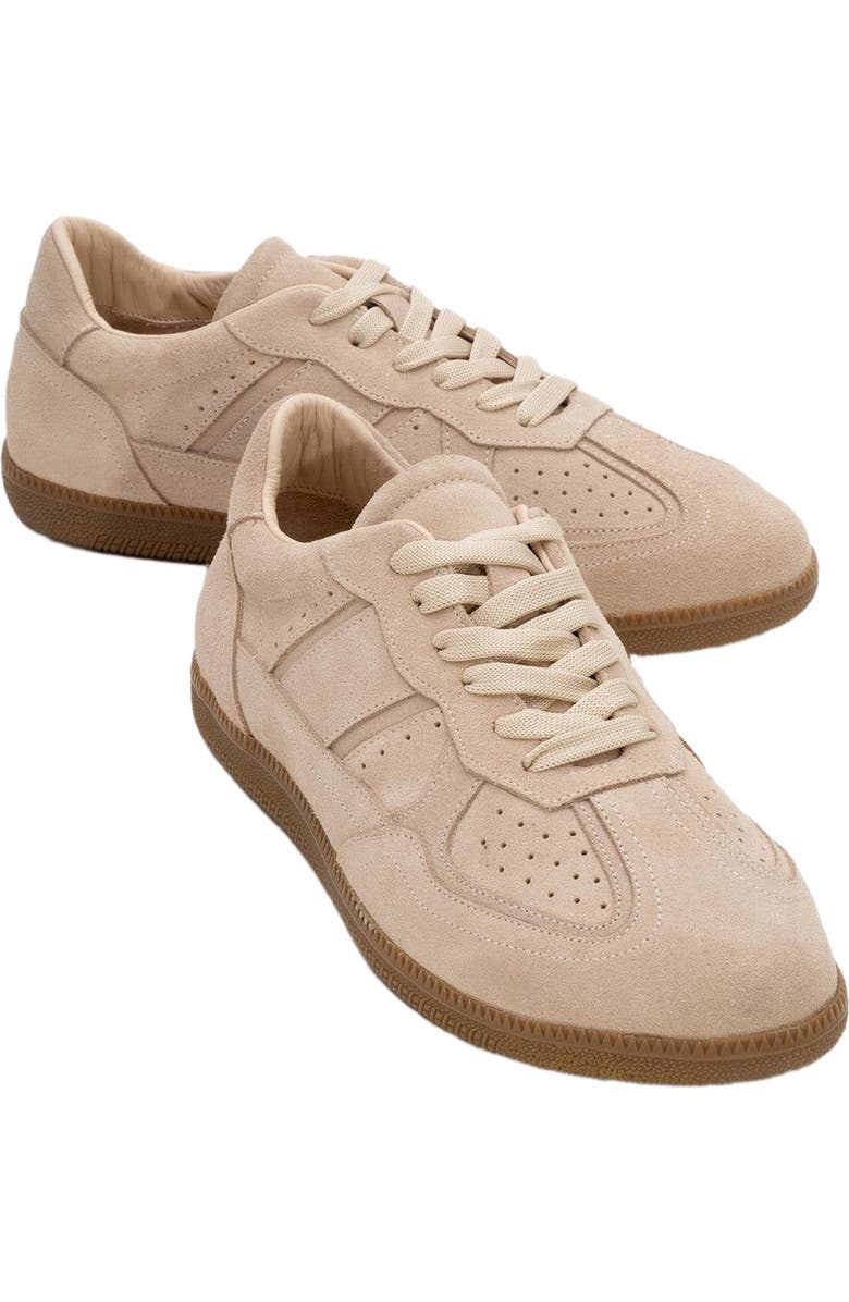 Forever & Always Shoes Aurel Suede Leather Sneakers, Alternate, color, Beige Suede Leather
