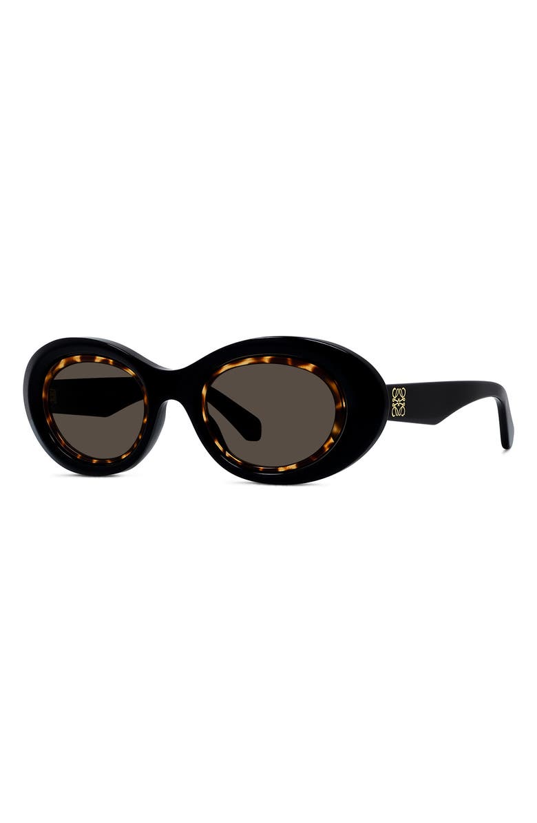 Loewe Anagram 54mm Oval Sunglasses, Alternate, color,