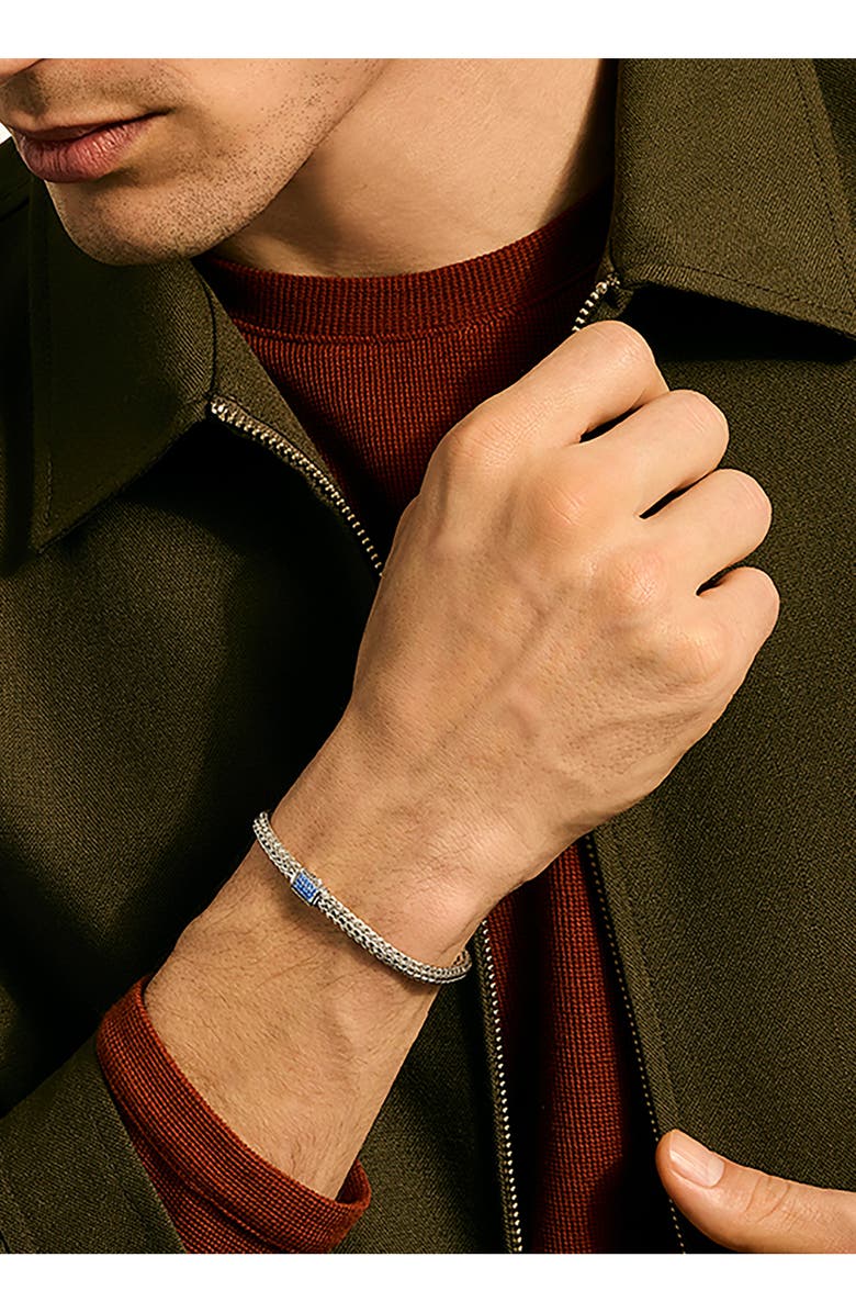 John Hardy Icon Bracelet, Sterling Silver, Sapphires, 5MM, Alternate, color, Blue Sapphire