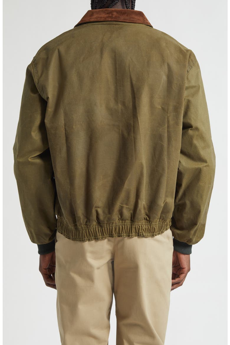 Backwoods Waxed Cotton Bomber Jacket, Alternate, color, LODEN GREEN