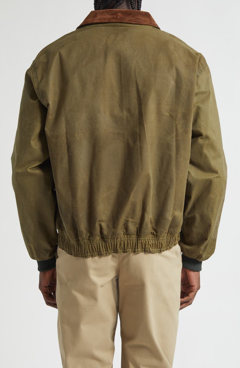 PHIPPS Backwoods Waxed Cotton Bomber Jacket, Alternate, color, Loden Green