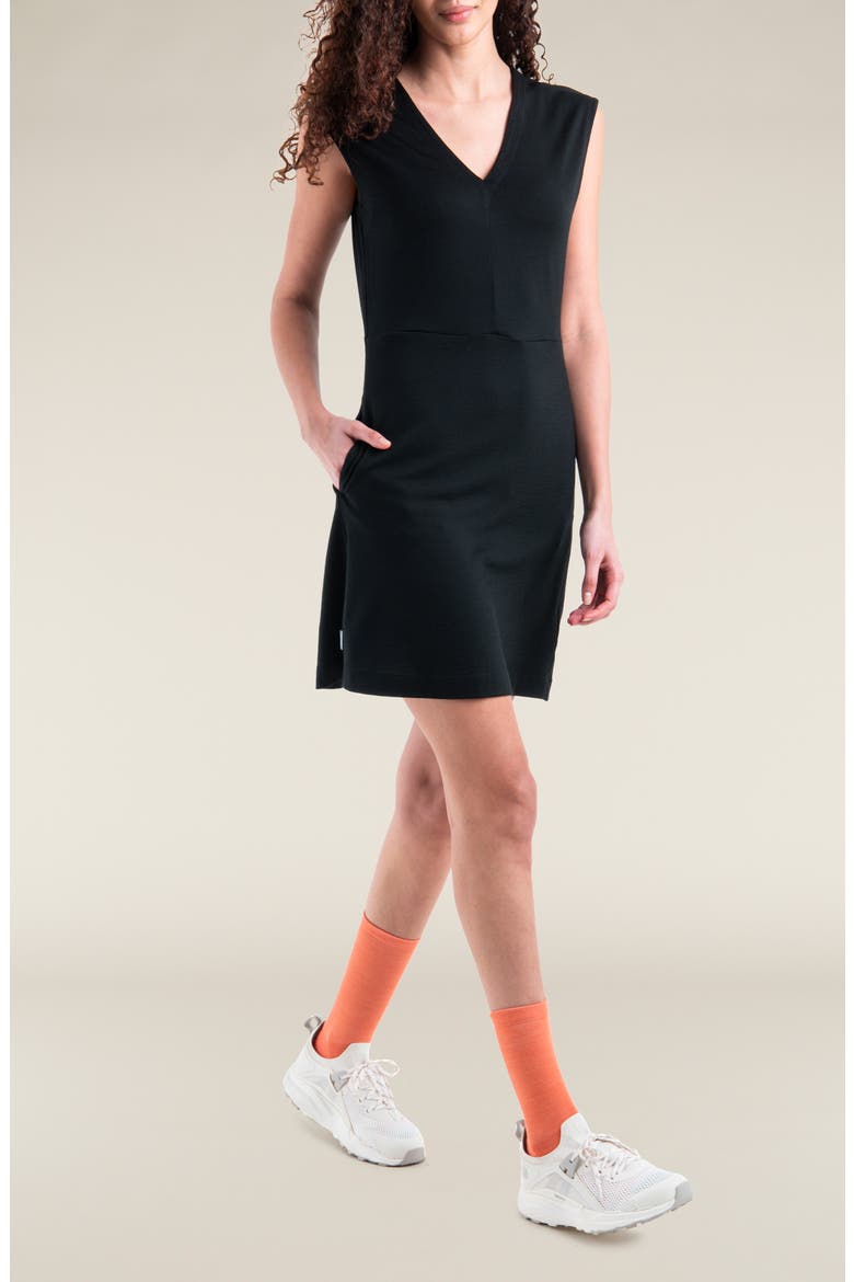 Granary Merino Wool Sleeveless Dress, Main, color, BLACK