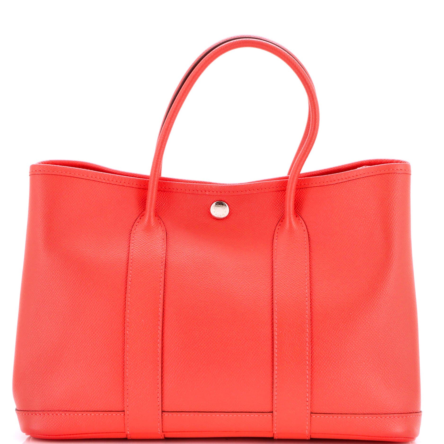 Pre-Owned Hermes Garden Party Tote Leather 30, Main, color, 
