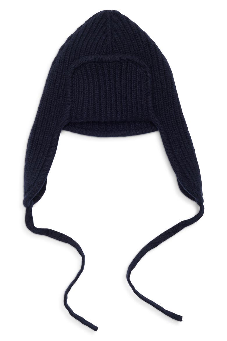 Dewar Deer Stalker Cashmere Beanie, Main, color, DARK NAVY Q26298