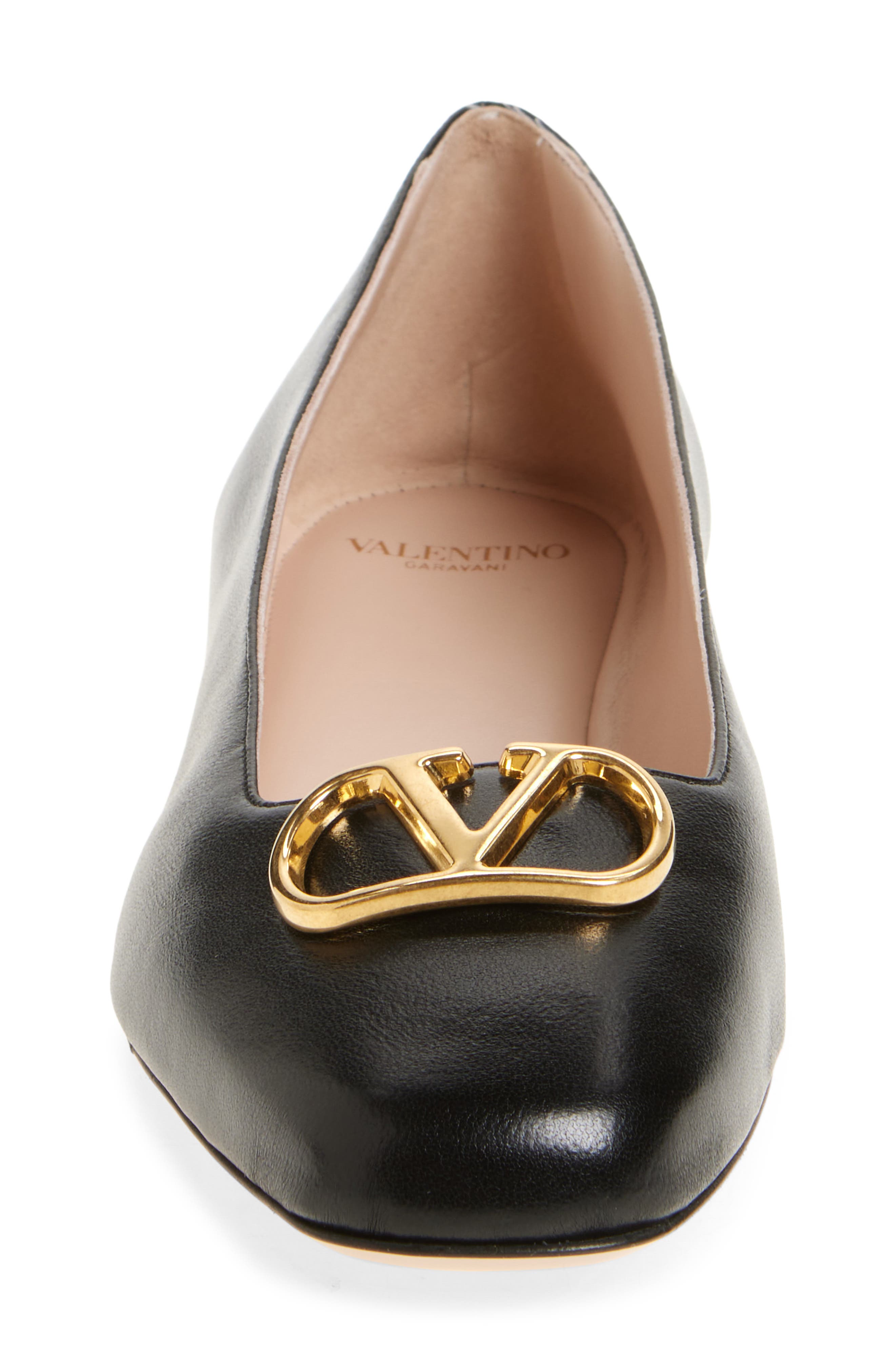 Valentino Garavani VLOGO Ballerina Flat, Alternate, color, 