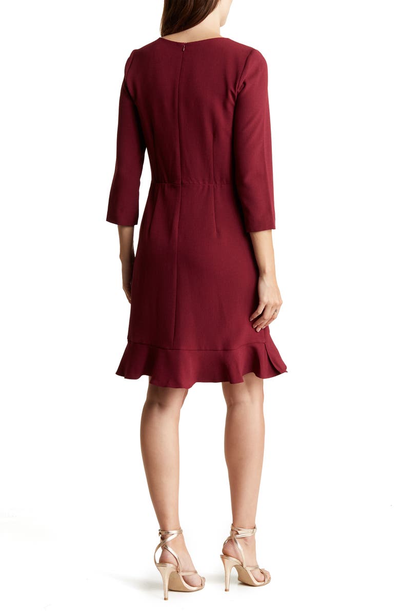Julia Jordan Ruffle Hem Sheath Dress, Alternate, color, 