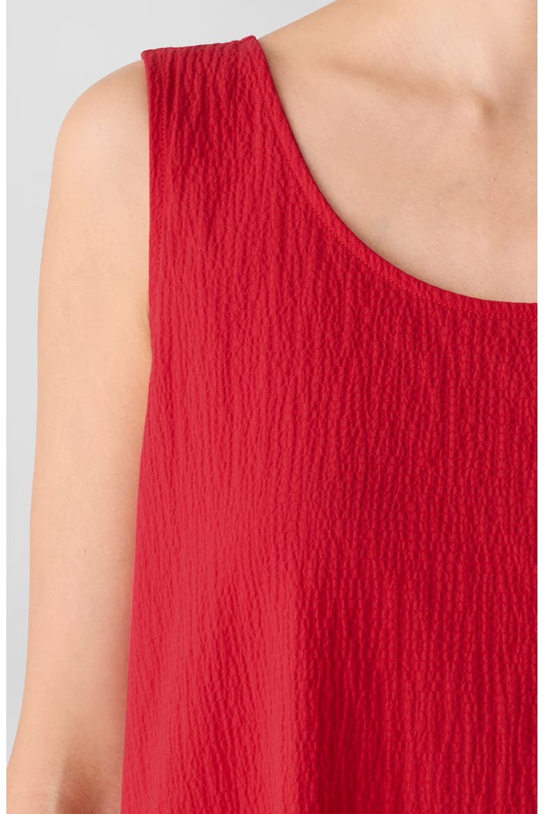 Scoop Neck Stretch Organic Cotton Midi Dress, Alternate, color, CRIMSON