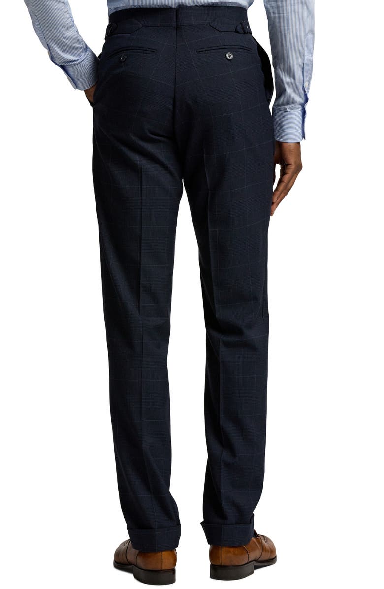 Ralph Lauren Purple Label Overcheck Navy Glen Plaid Wool Suit, Alternate, color, Navy/ Bright Navy