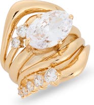 NORDSTROM RACK Cubic Zirconia Openwork Statement Ring