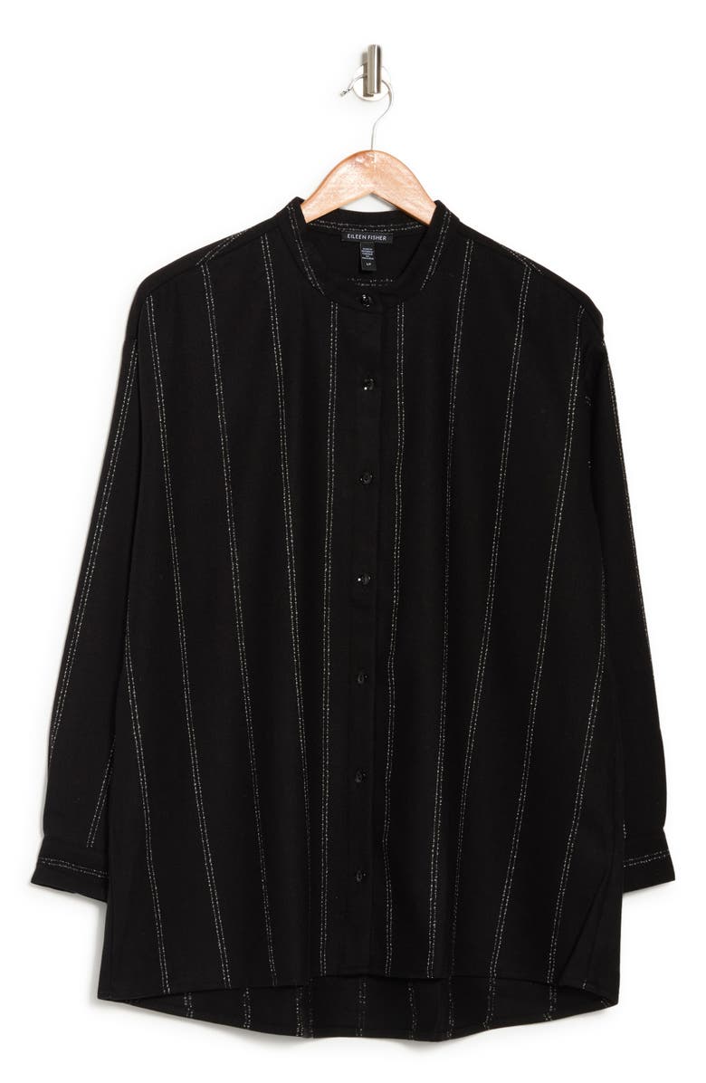 Eileen Fisher Stripe Button Front Shirt, Alternate, color, 