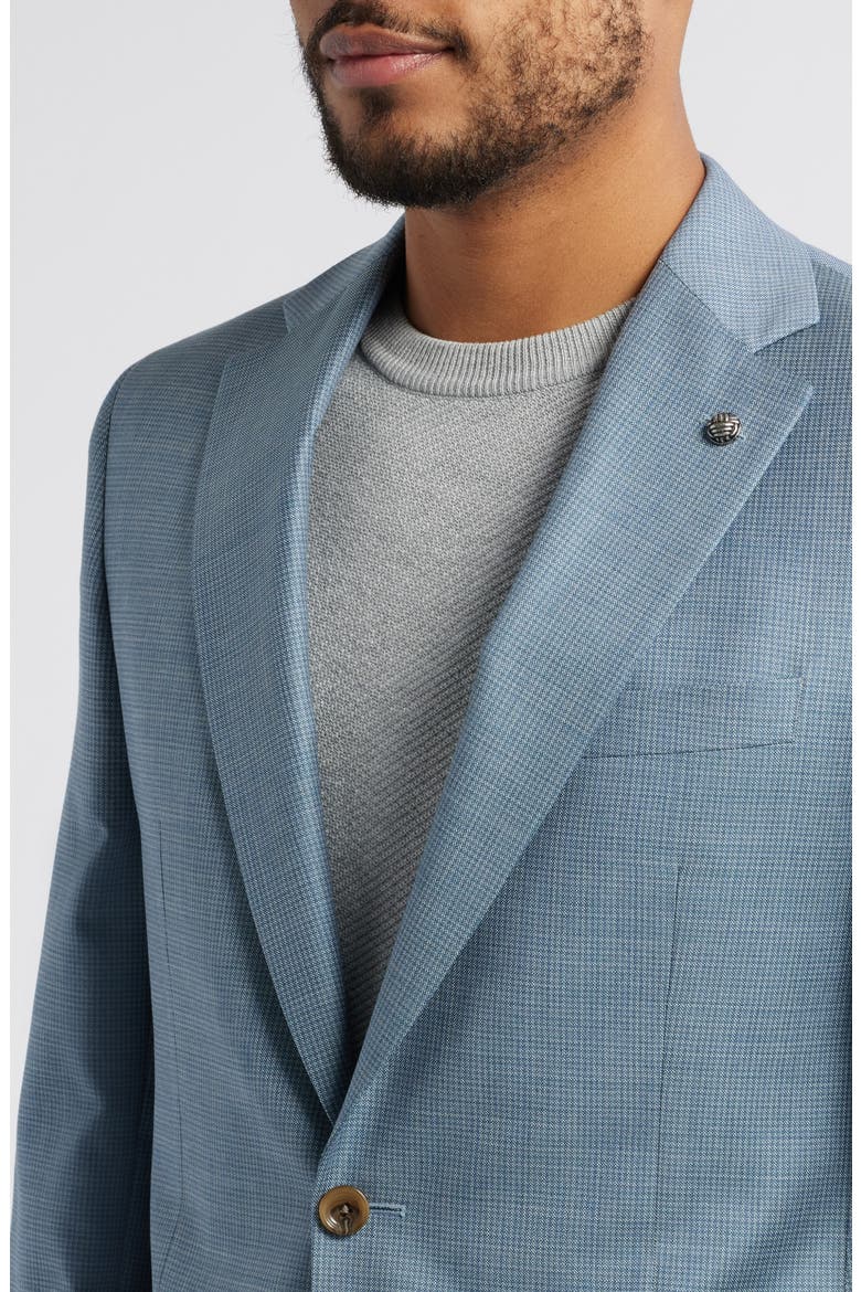 Esprit Blue Microcheck Wool Suit, Alternate, color, LIGHT BLUE