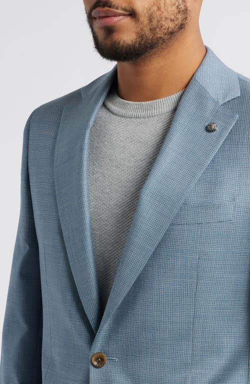 Jack Victor Esprit Blue Microcheck Wool Suit In Light Blue