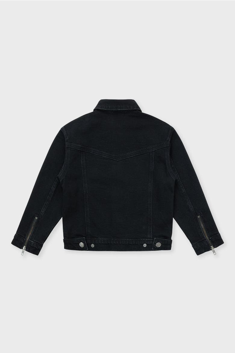 Denim Jacket, Alternate, color, Black Denim