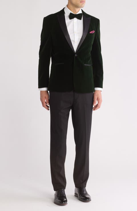 Two-Piece Velvet Birdseye Lapel Slim Fit Tuxedo