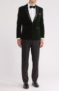 Gino Vitale Two-Piece Velvet Birdseye Lapel Slim Fit Tuxedo