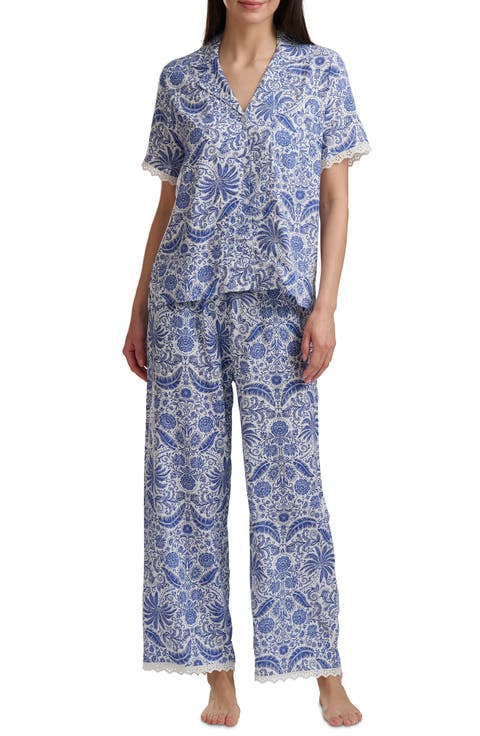 Notch Collar Crop Pajamas