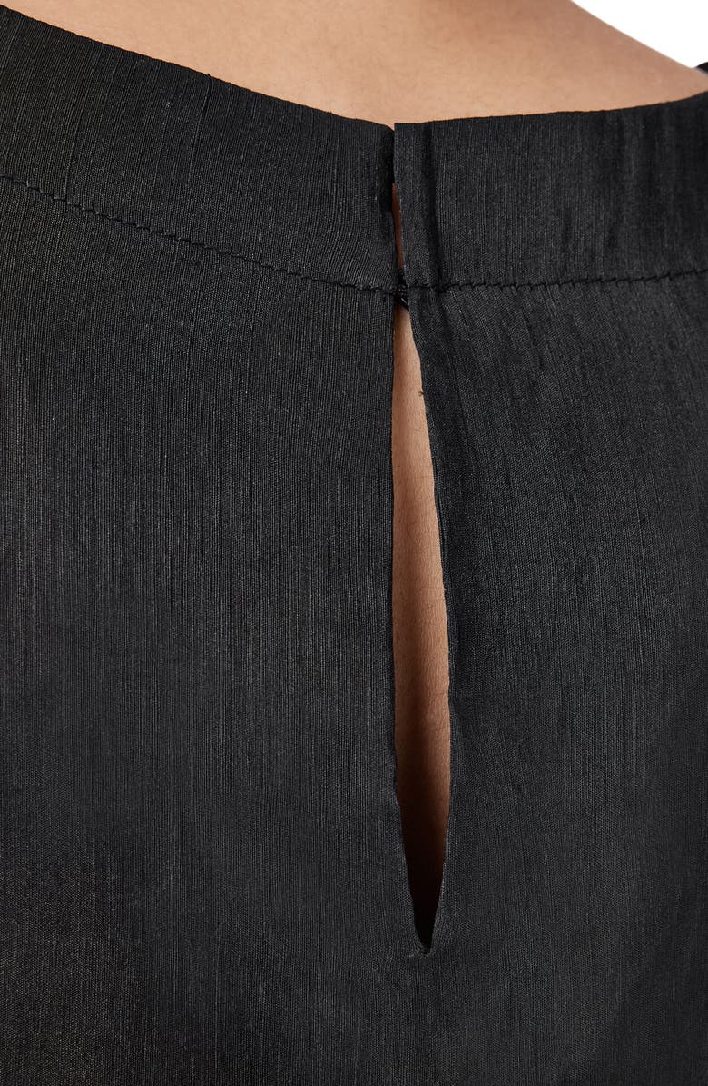 AllSaints Lottie Linen & Silk Crop T-Shirt, Alternate, color, 