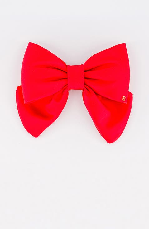 Silk bow barette