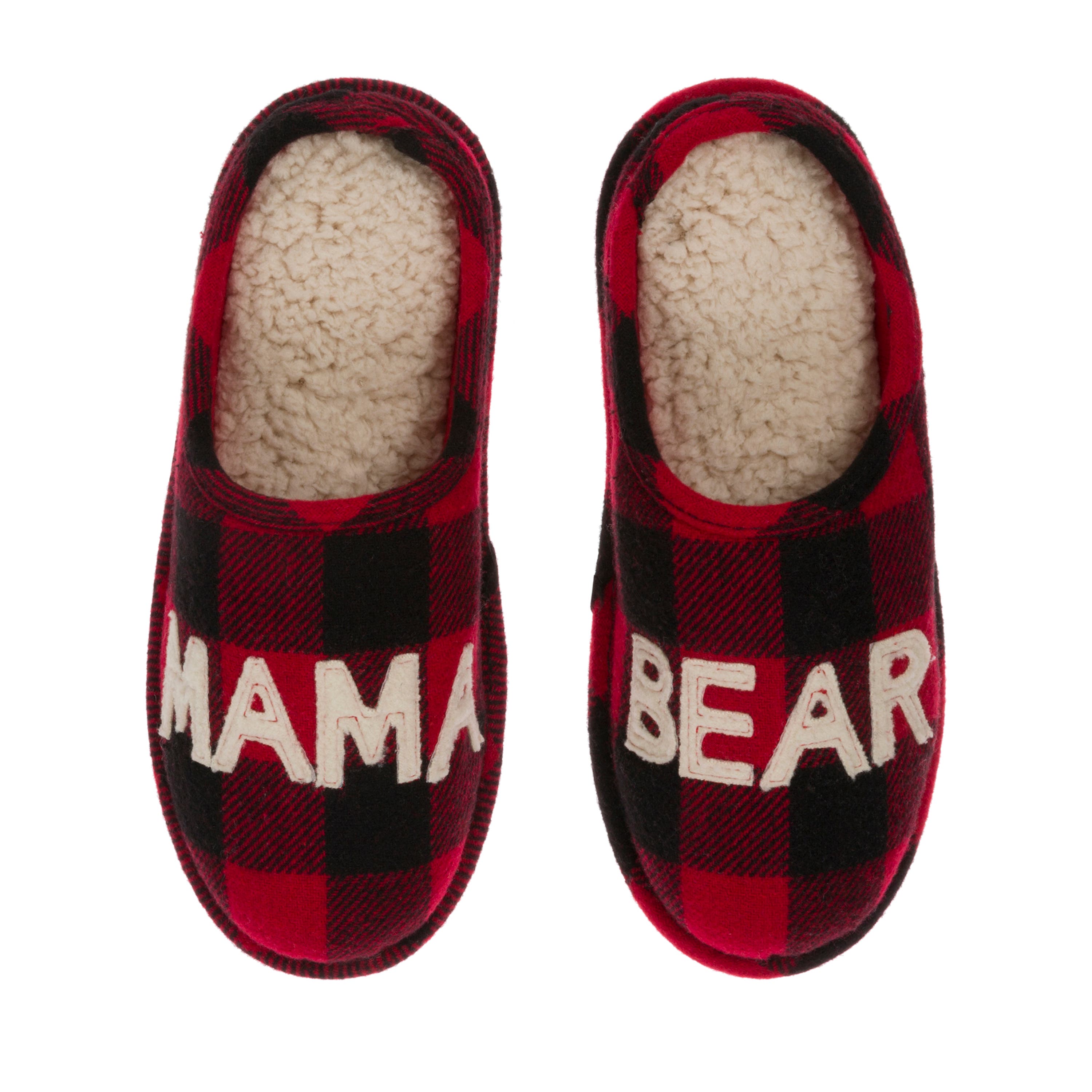 DEARFOAMS Buffalo Check Mama Bear Mom Clog Slipper, Main, color, 