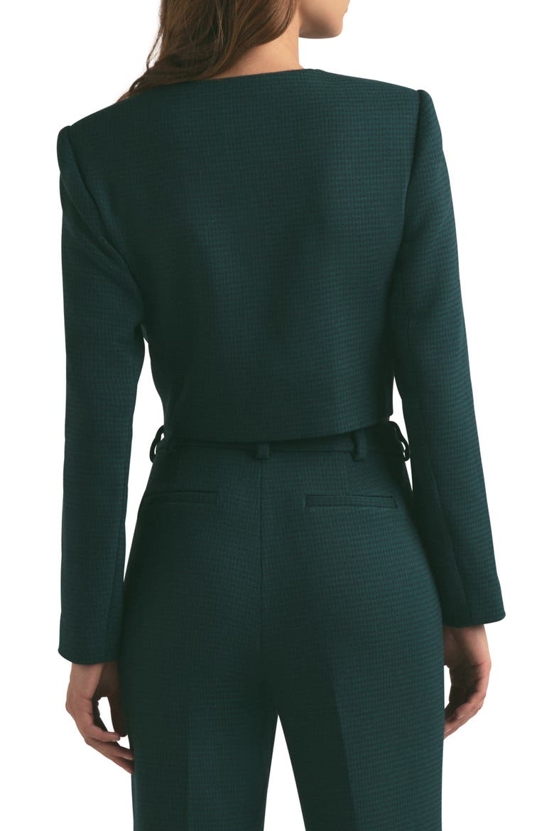 The Emily Houndstooth Crop Jacket, Alternate, color, JUNIPER HOUNDSTOOT
