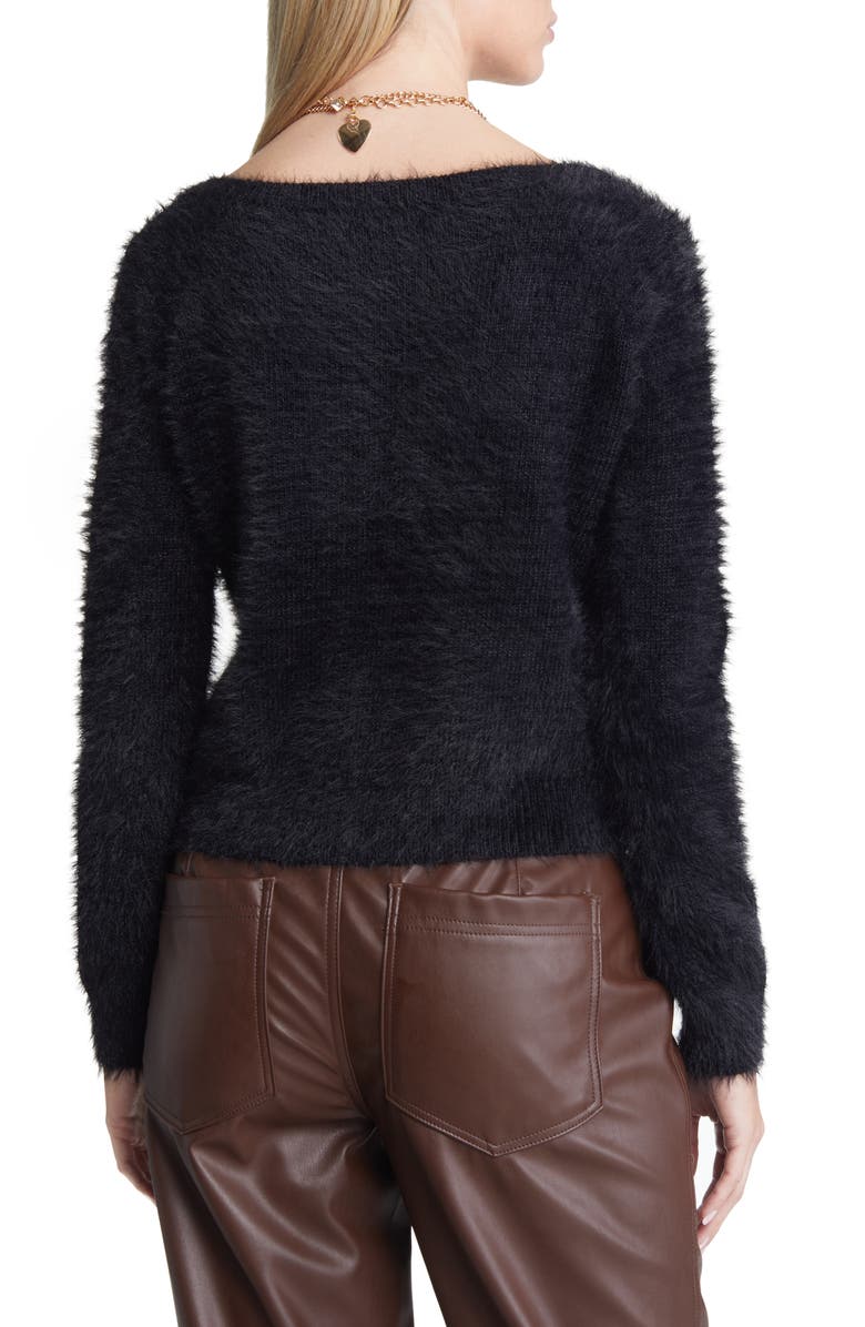 Open Edit Eyelash Knit Crop Cardigan, Alternate, color,