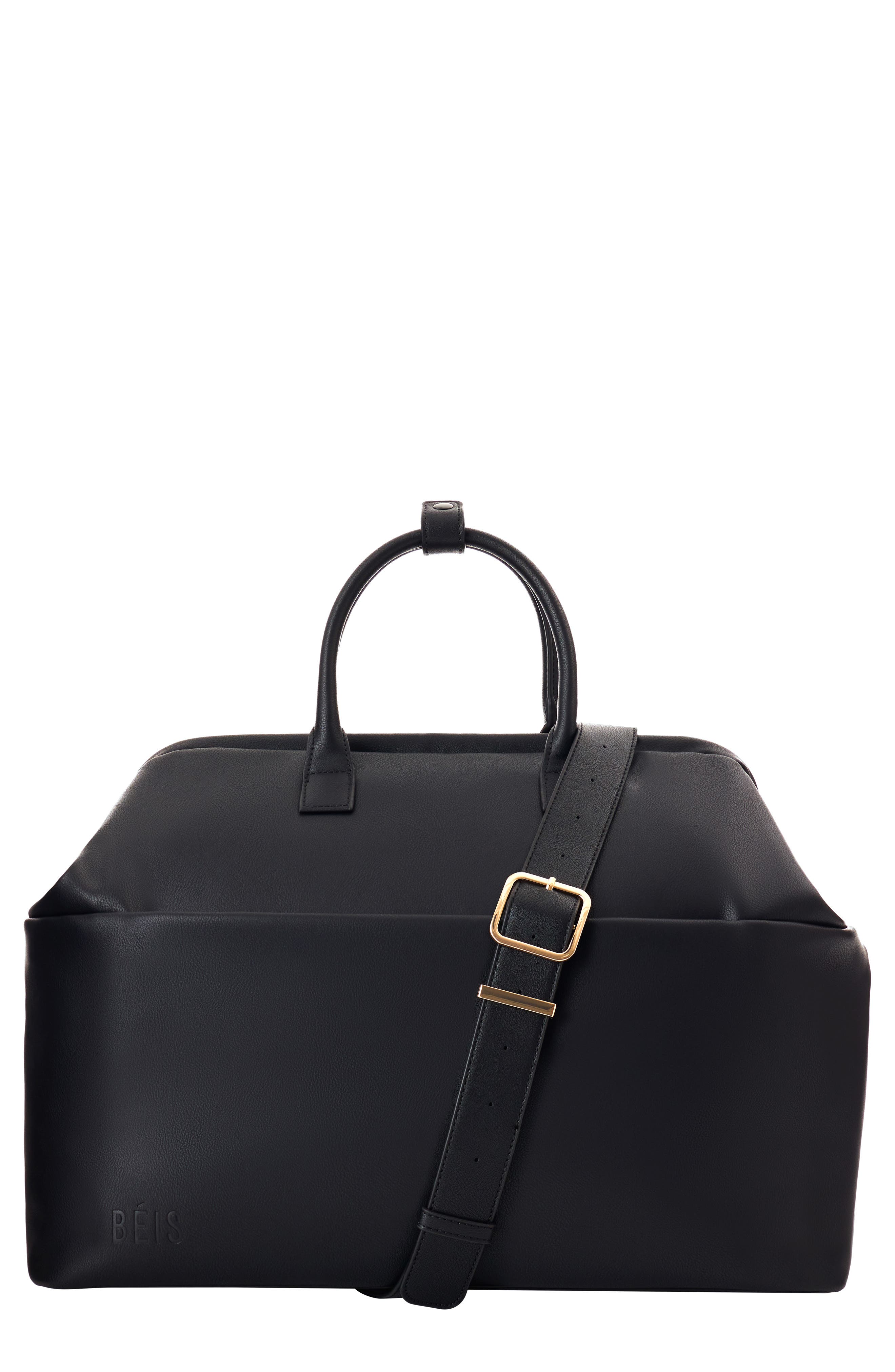 Béis The Wicked Faux Leather Weekend Bag, Main, color, 