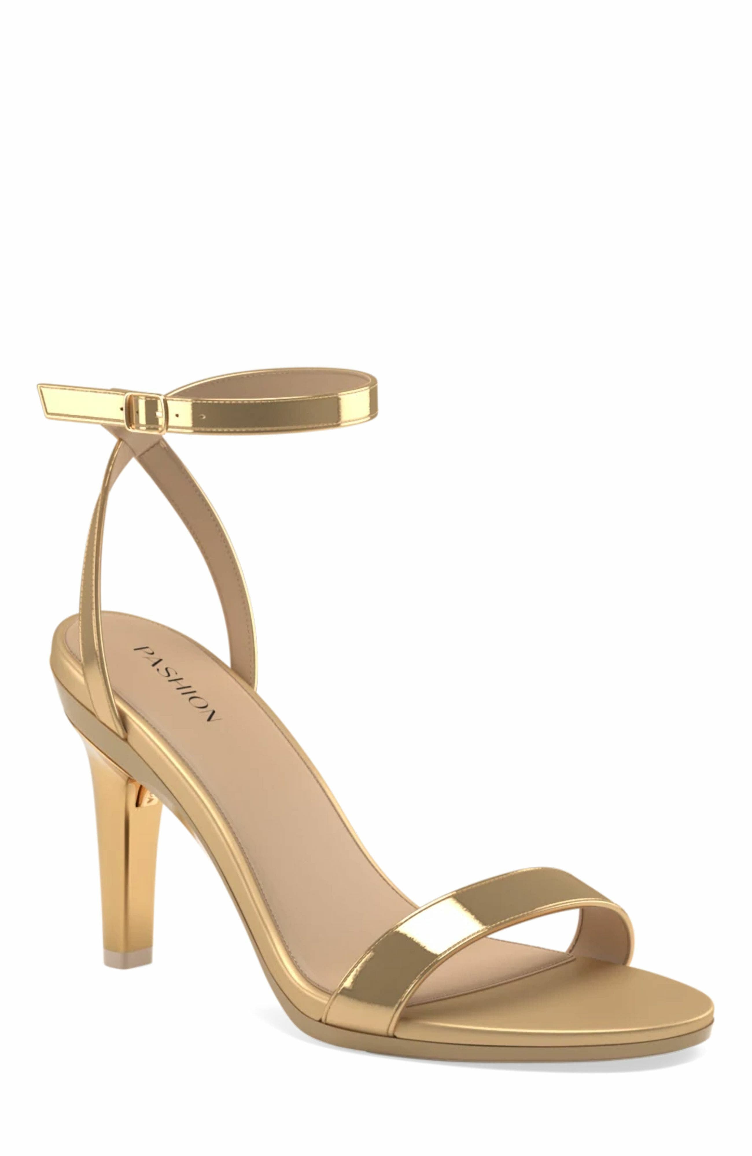 Pashion Footwear The Brenna 4" Stiletto, Main, color, Gold