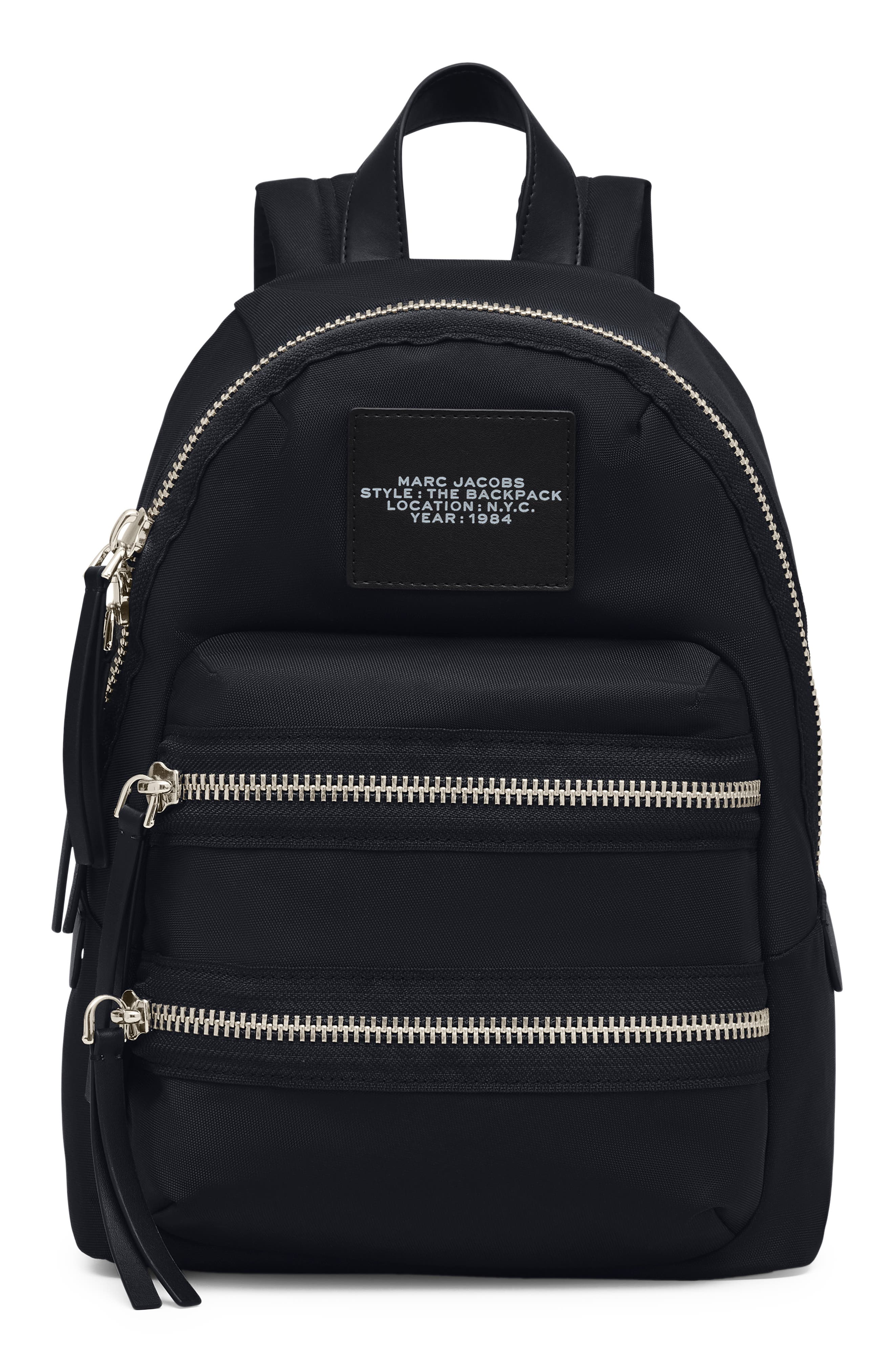 Marc Jacobs Medium The Biker Nylon Backpack, Main, color, 