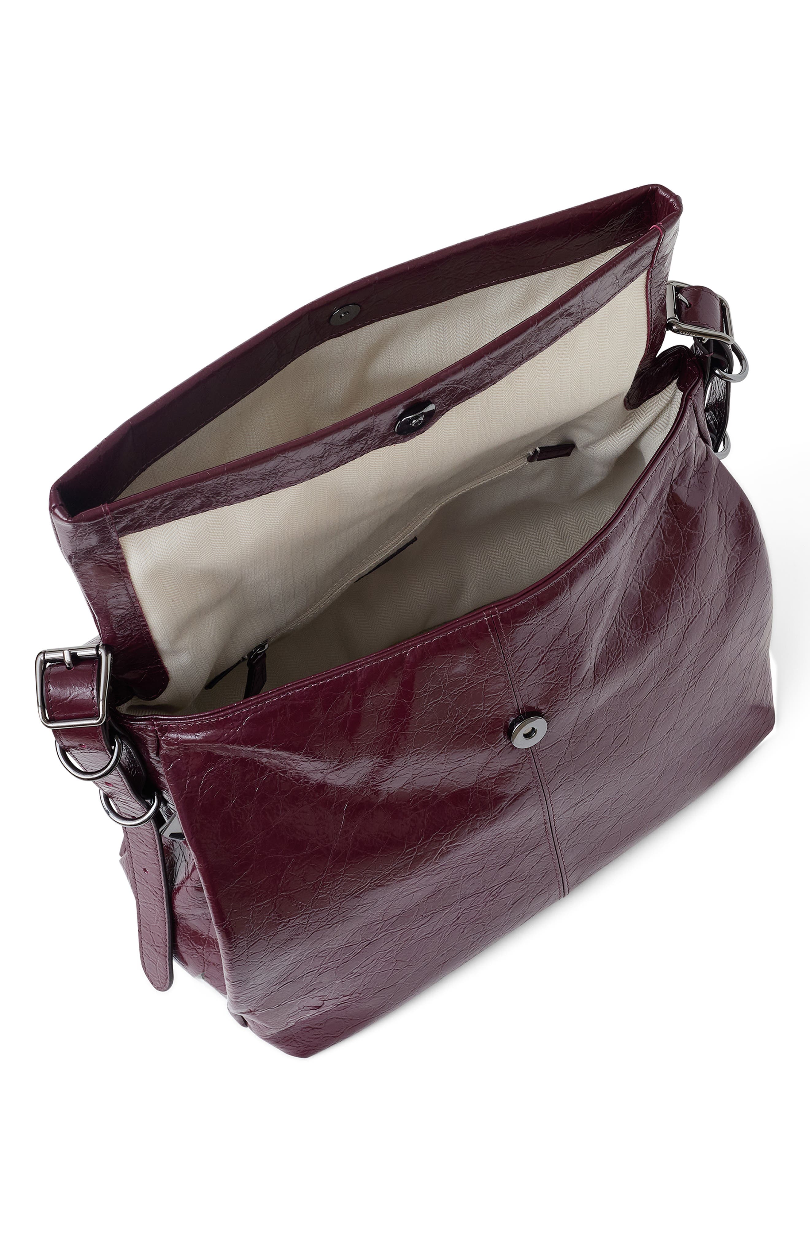 Bali Leather Hobo, Alternate, color, WINE CRINKLE