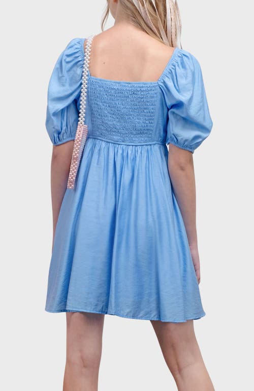 BLU PEPPER BLU PEPPER PUFF SLEEVE MINIDRESS 