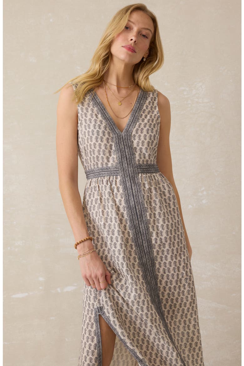Macey Sleeveless Linen Maxi Dress, Alternate, color, SUMMER PEARL BLOSSOM