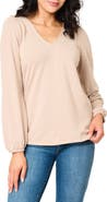 GIBSONLOOK Blouson Sleeve V-Neck Sweater