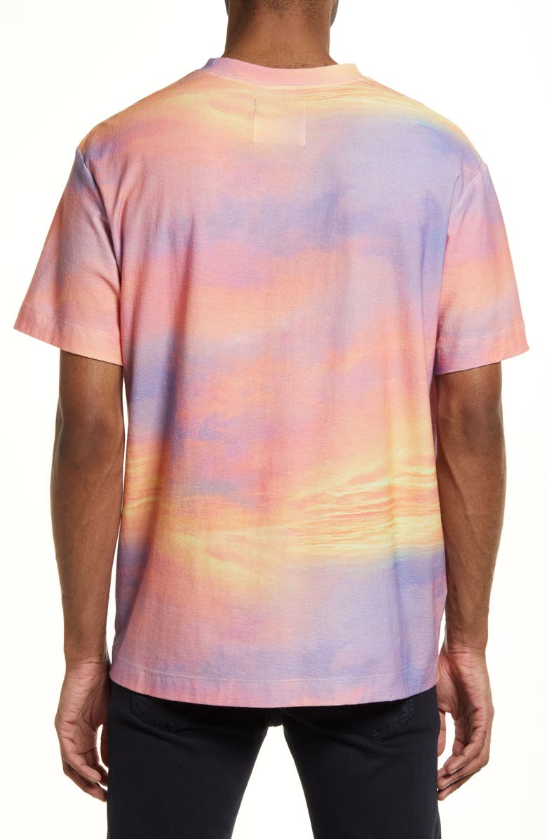 PURPLE BRAND PURPLE Sunset Tie Dye Logo Graphic Tee, Alternate, color, 