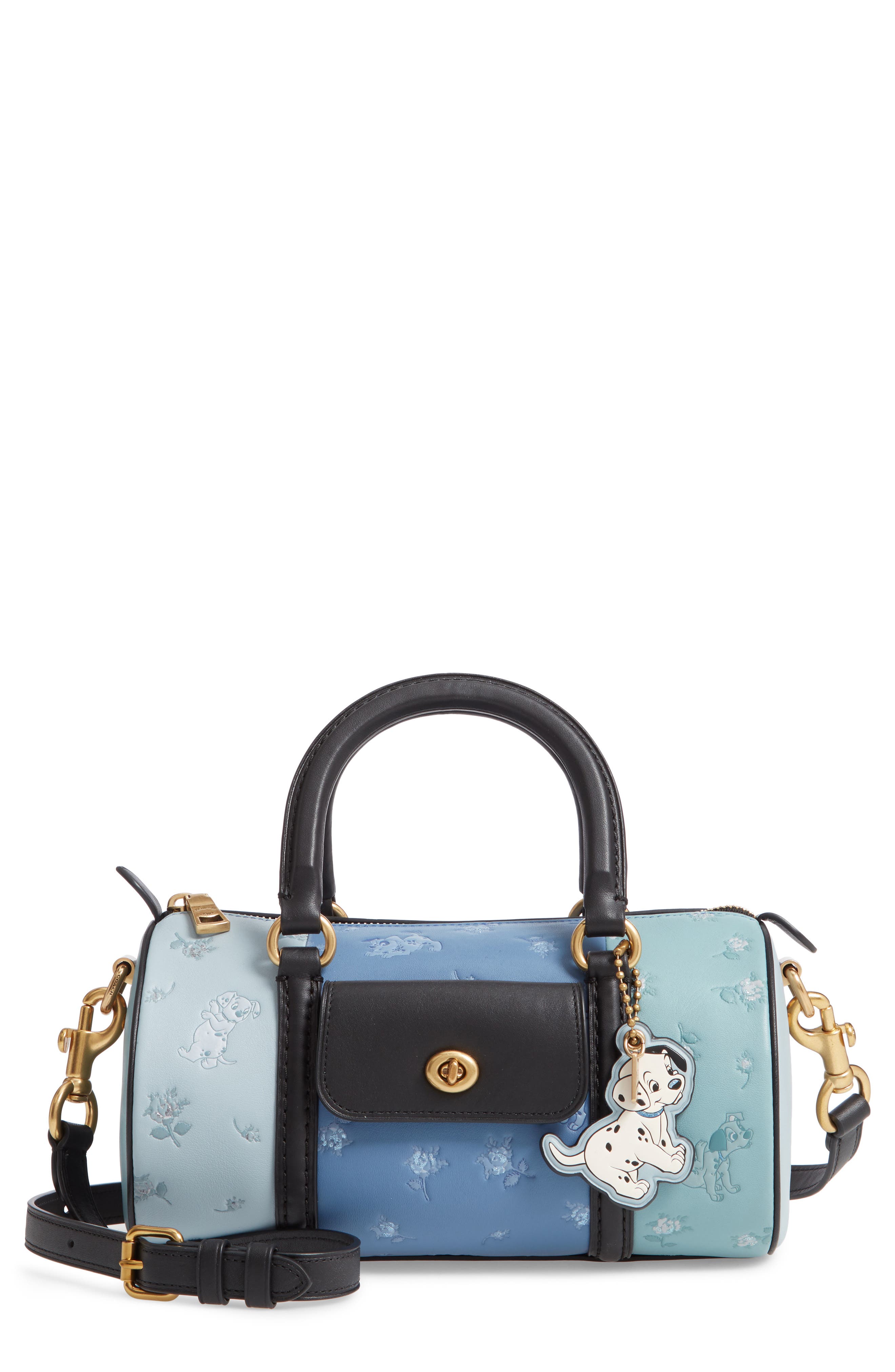 COACH Disney x COACH 101 Dalmatians Leather Barrel Bag, Main, color, 
