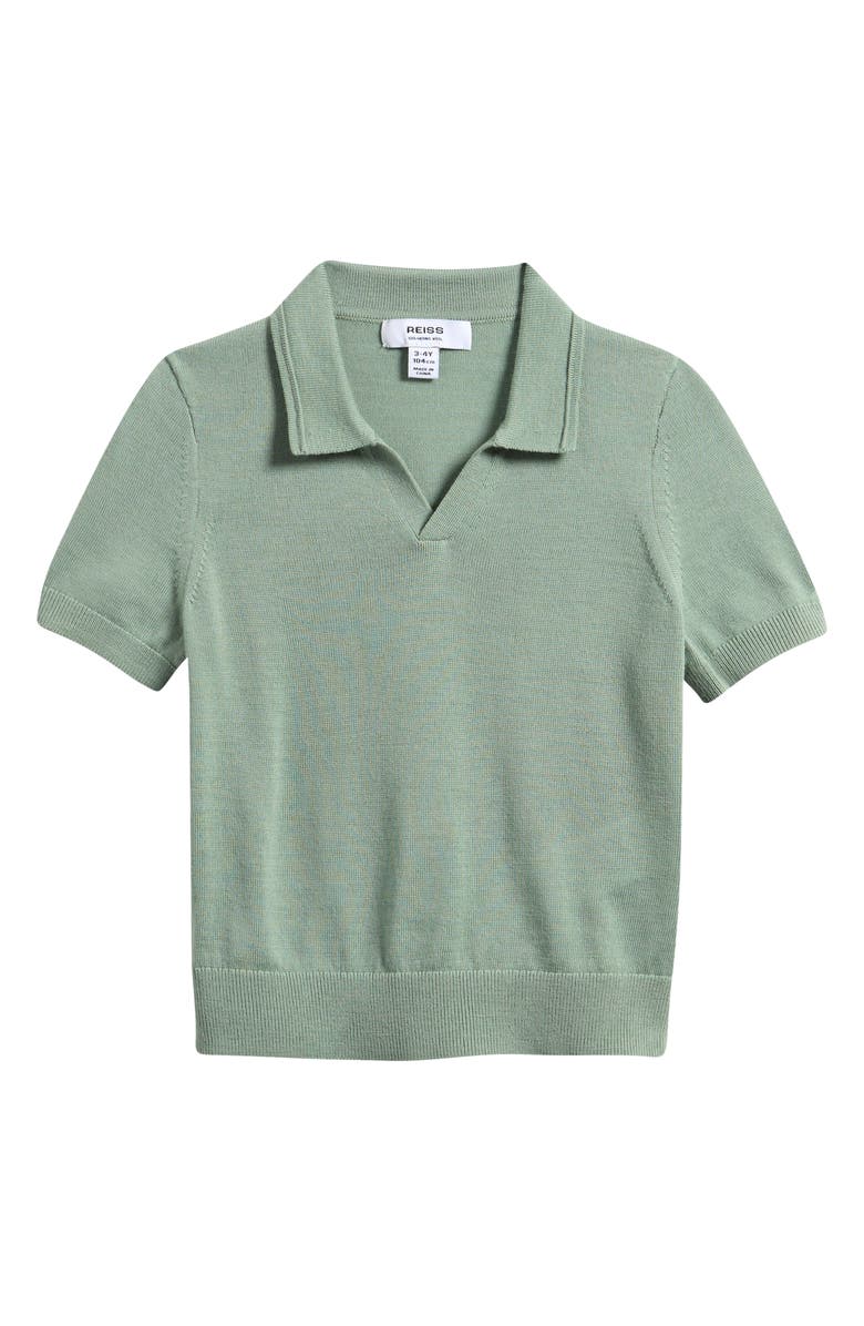 Reiss Kids' Duchie Wool Polo, Main, color, Light Sage Gree