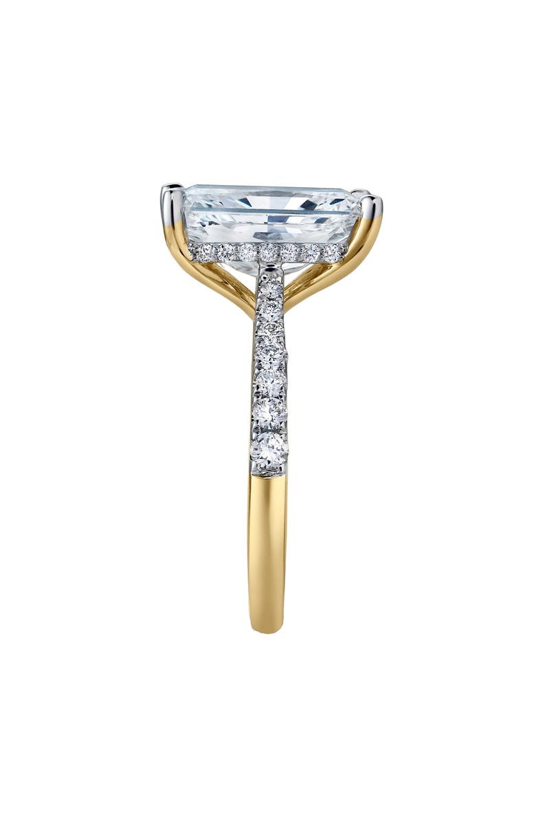 LuvMyJewelry Bayan 14K Yellow Gold Radiant Cut Lab Grown Diamond Hidden Halo Engagement Ring - 5.5 Ct, Alternate, color, 14K Yellow Gold