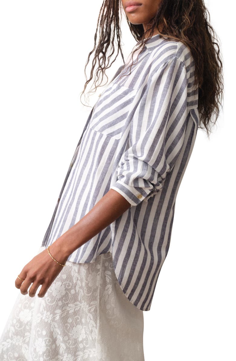 Marine Layer Jane Relaxed Stripe Shirt, Alternate, color,