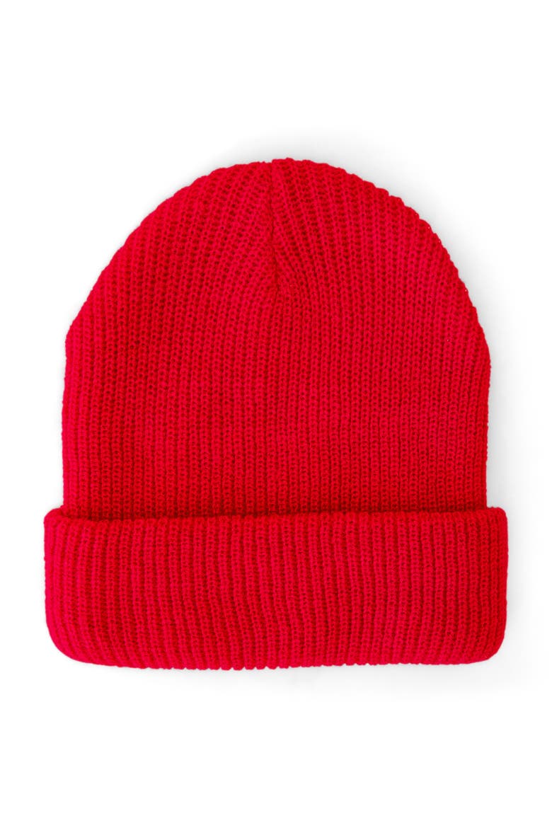 Billie Knit Beanie, Main, color, Cherry